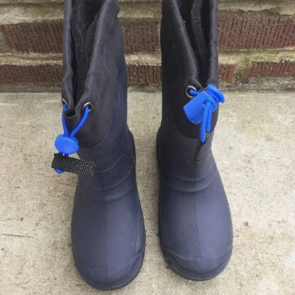 Kamik Toddler Boy Girl Snow Boots Sub Zero Size 11 Black Blue Winter Boots Liner